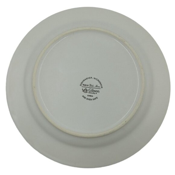 Santa With Geese Stoneware Plate 7.5" Debi Hron 2010 Gibson - Picture 2 of 7